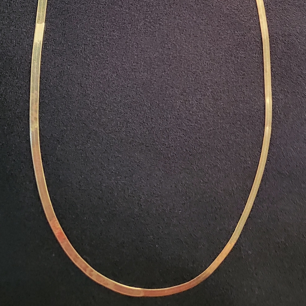 SOLD 14K Gold Herringbone 18" Necklace